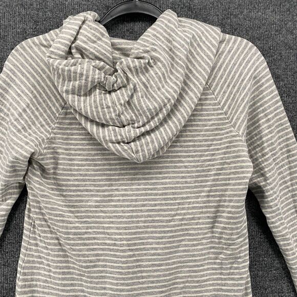 Standard James Perse Sweater 2 Womens M Gray Striped Pullover Hoodie Casual - Picture 4 of 8